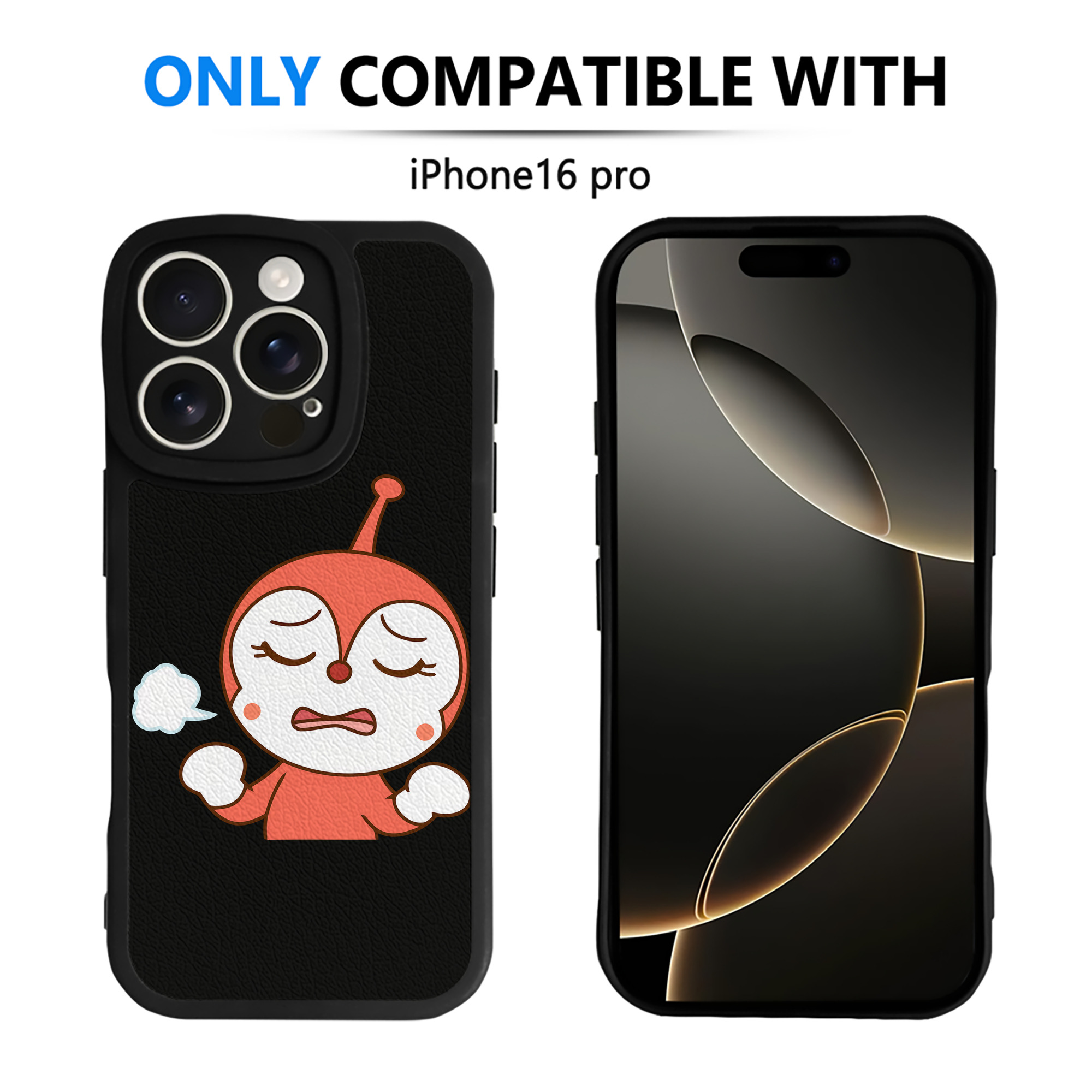 （画像用） アンパンマン Anpanman 【iPhone 16シリーズ対応】シリコンスマホケース（レザー調） 材質：シリコン